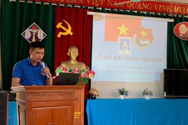 Đồng chí Bùi Huy Hoàng – Bí thư Chi đoàn Trường THCS Lê Quý Đôn