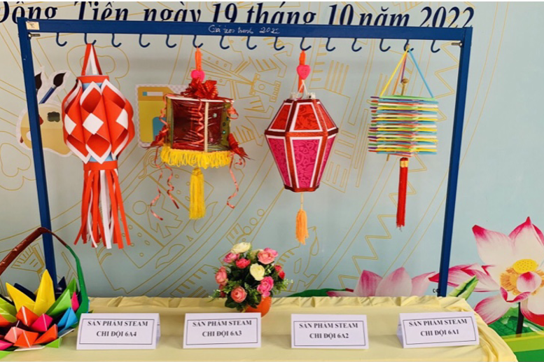 Sản phẩm đèn lồng của các em học sinh khối 6