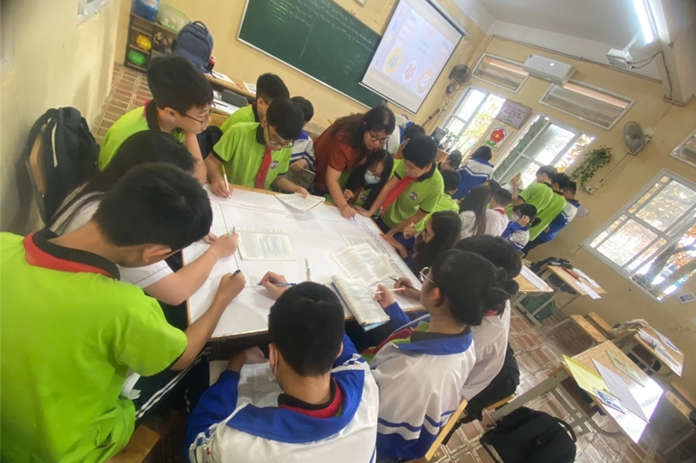 Tiết thao giảng dự thi GVG cấp trường của đ/ c Đinh  Phương Anh-   tổ KHXH