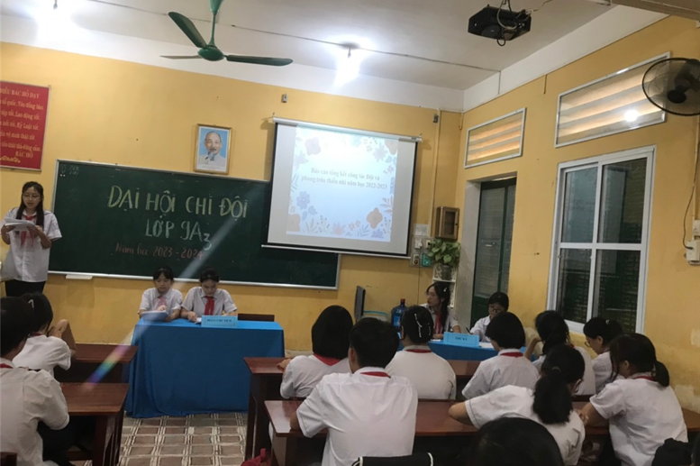 Báo cáo công tác Đội năm 2021-2022 tại Đại hội Chi đội 9A3