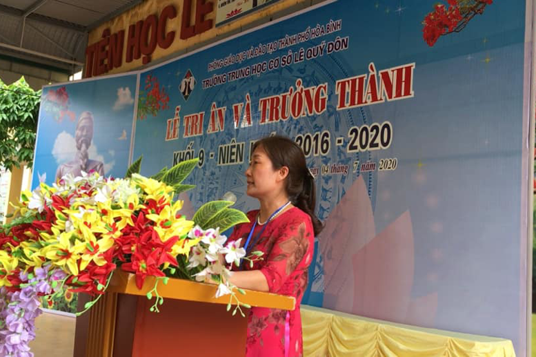 Cô giáo Phạm Thị Hải Châu – Bí thư chi bộ, HT nhà trường