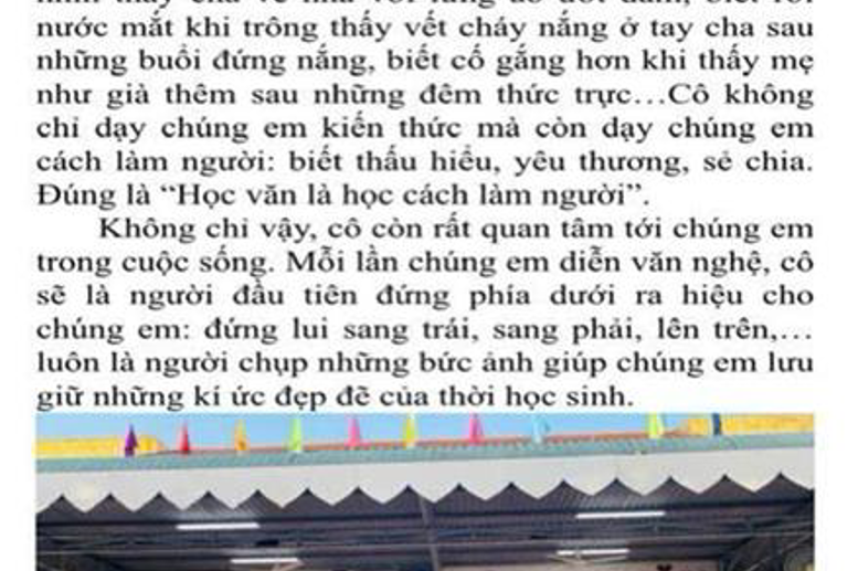 Trích đoạn bài viết của học sinh Bùi Ngọc Bảo Nhi lớp 6A2