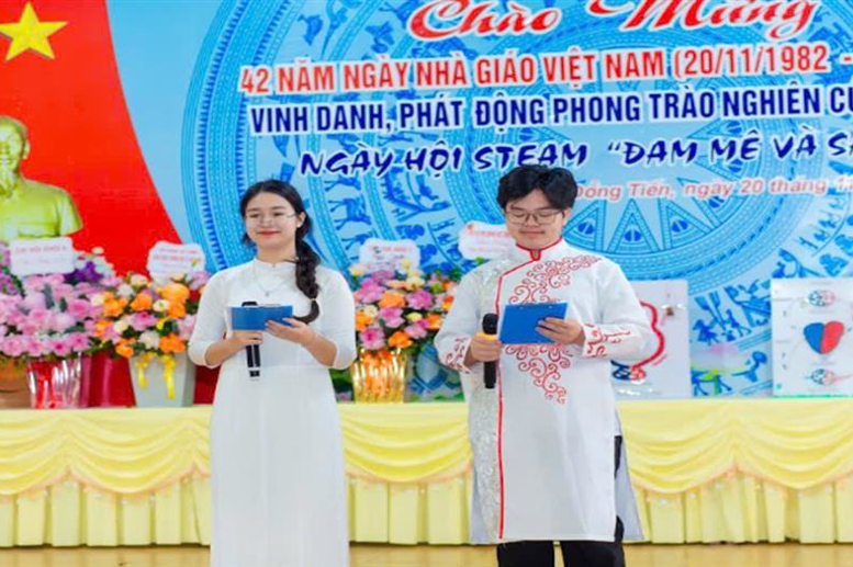 Linh Tuệ - Huy Bách - MC Ngày hội STEAM "Đam mê và sáng tạo"