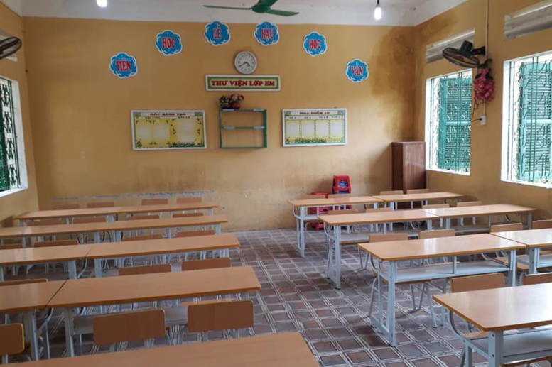 Phòng học sạch sẽ đón chờ các em