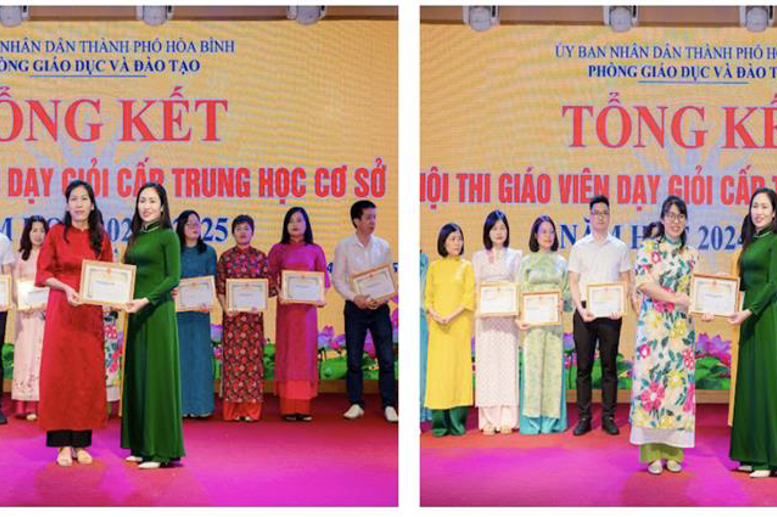 Cấp Thành phố giải Nhì: môn Công nghệ - Cô giáo Ngô Thị Thuý Lan; phân môn Lịch sử - Cô giáo Đinh Phương Anh