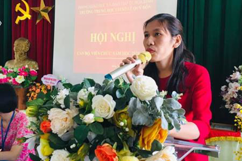 Đồng chí Ngô Thị Thuý Lan chia sẻ kĩ năng ứng xử giao tiếp và giáo dục kĩ năng sống trong các mối quan hệ tại nhà trường