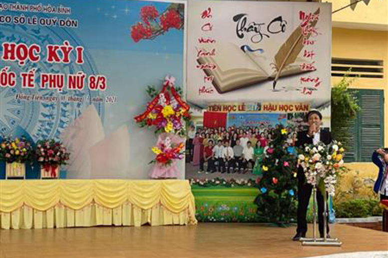 Bác Cấn Văn Đại - uỷ viên BĐ DCMHS nhà trường